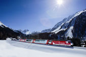 First Class Glacier Express at Christmas (Brig-Chur)