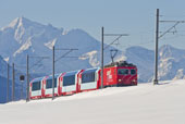 First Class Glacier Express at Christmas (Brig-Chur)