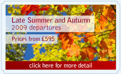 Late Summer and Autumn Departures - from £595