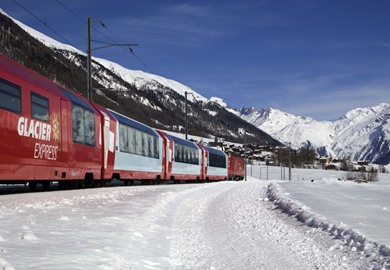 Traditional Glacier Express in Winter Tour
