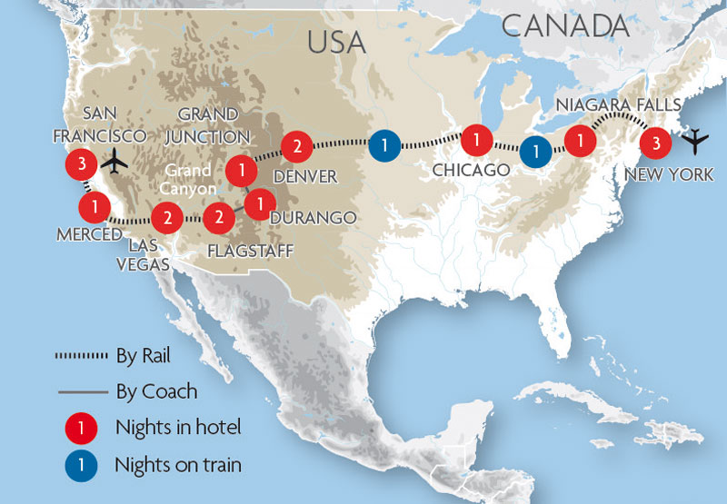 Usa Train Holidays U0026 Rail Tours