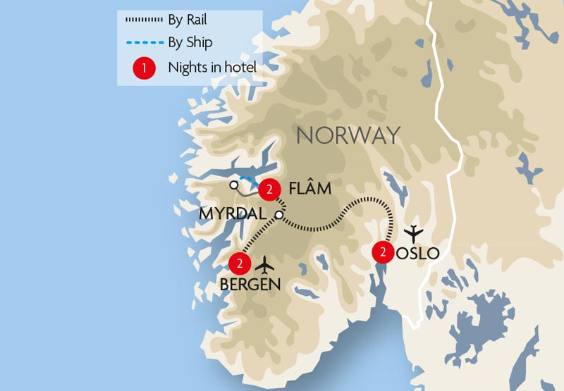 Fjords of Norway Map