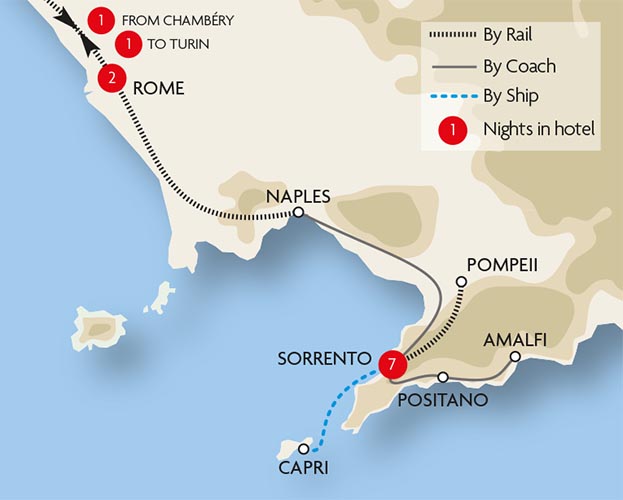 Rome, Sorrento & Amalfi Coast Tour Great Rail Journeys