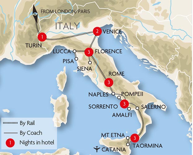 Top to Toe of Italy Tour Great Rail Journeys
