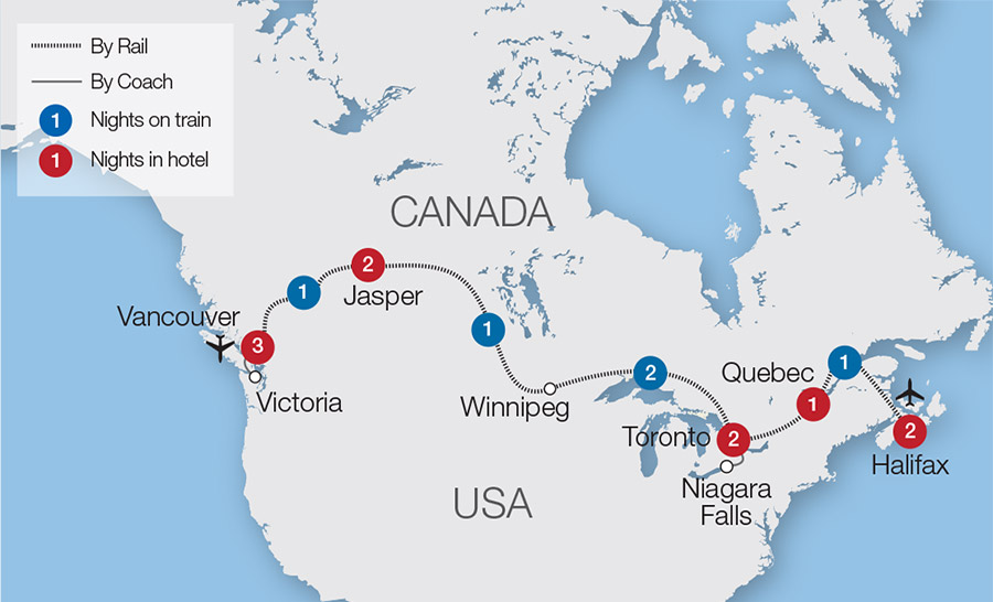 Canada Coast to Coast Tour | Great Rail Journeys