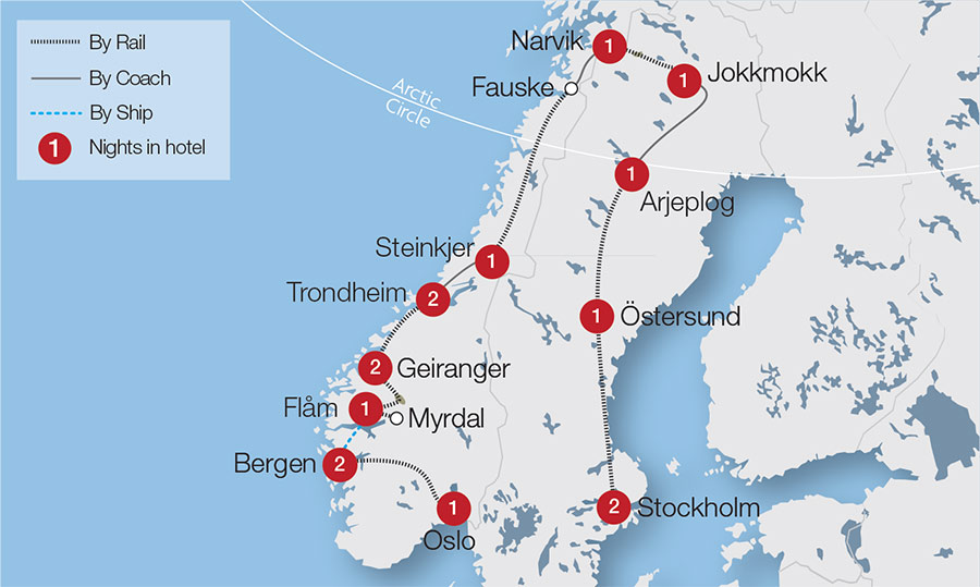 Arctic Circle Express Tour Great Rail Journeys