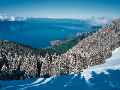 Lake Geneva from Rochers de Naye Lake Geneva from Rochers de Naye