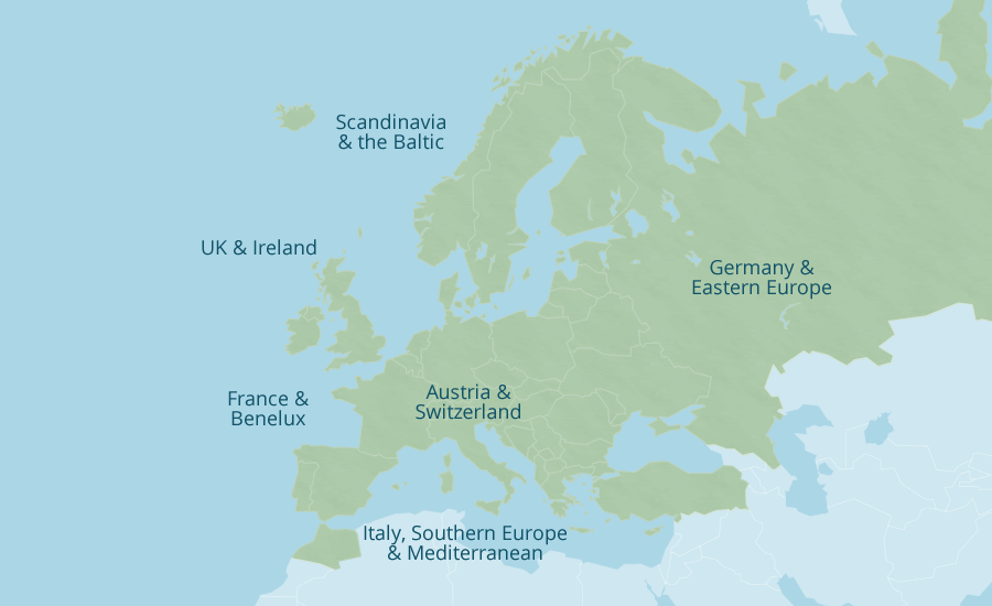 great train tours map of europe