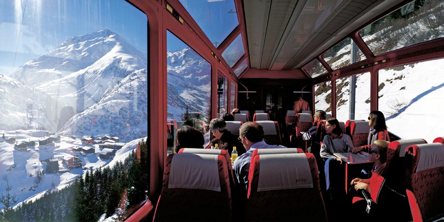Traditional Glacier Express at Christmas | Great Rail Journeys