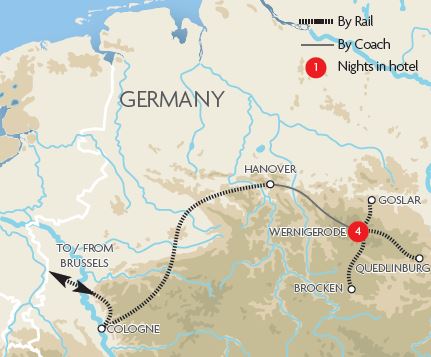 harz mountains christmas germany map markets tours escorted greatrail