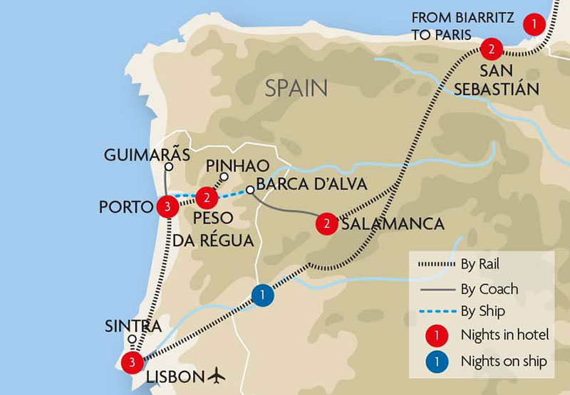 travel from spain to portugal by train