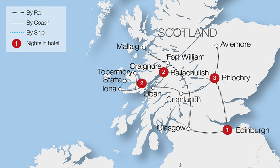 West Highland Line Map Tour | Western Highlands &Amp; Hebrides | Great Rail Journeys | Hhs19