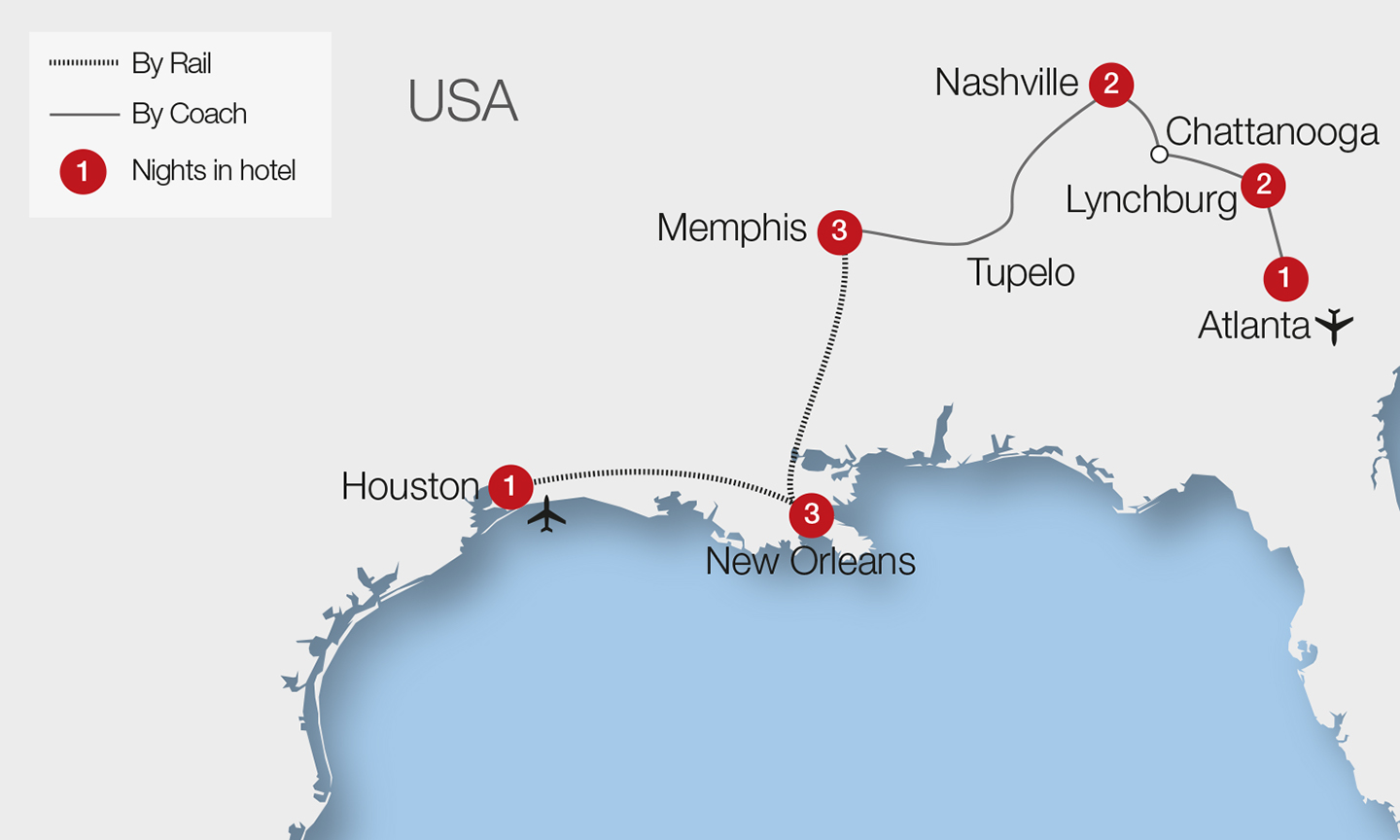 Tracks of the Deep South Tour Great Rail Journeys
