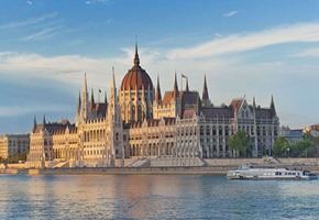 Budapest Parliament building from Danube