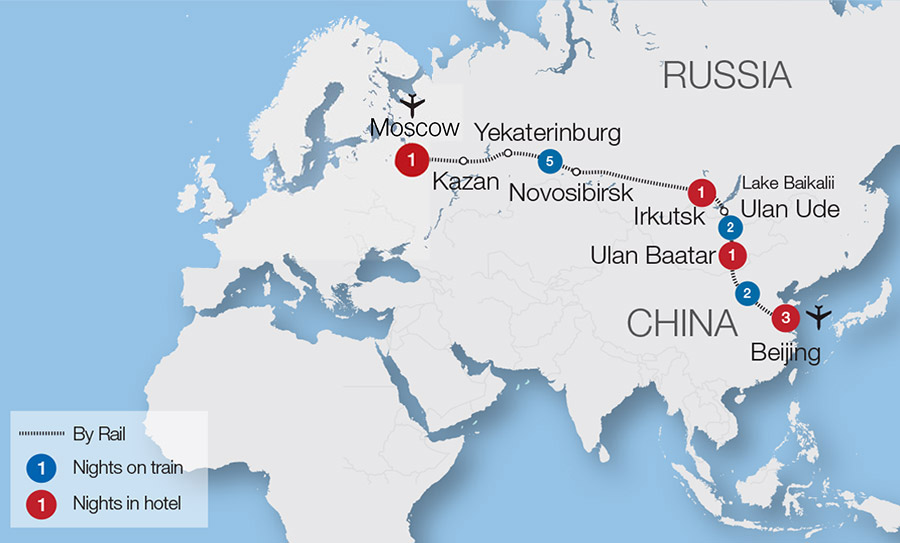 The Trans-Siberian: Moscow to Beijing | Great Rail Journeys