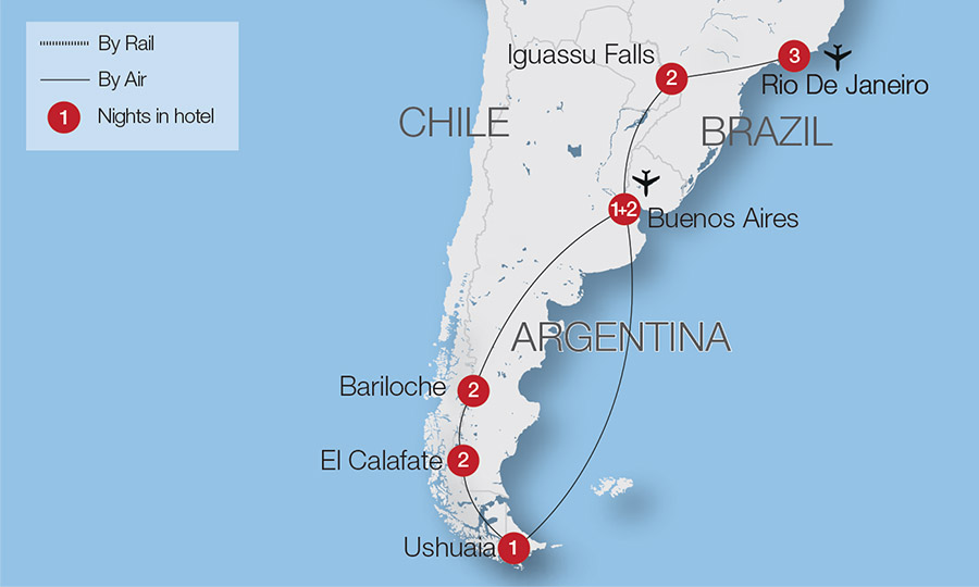 Premium Brazil, Argentina & Patagonia Great Rail Journeys