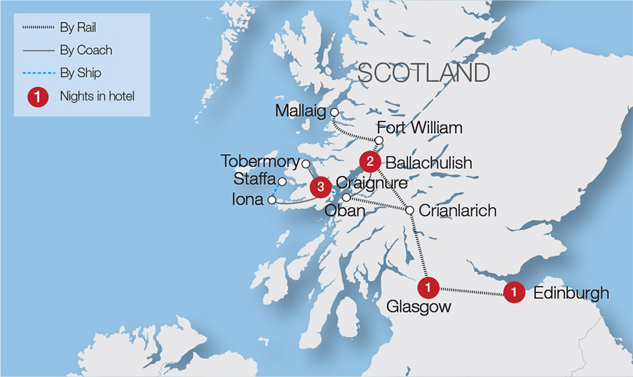 West Highland Line Map West Highland Line - Rail Tours | Great Rail Journeys