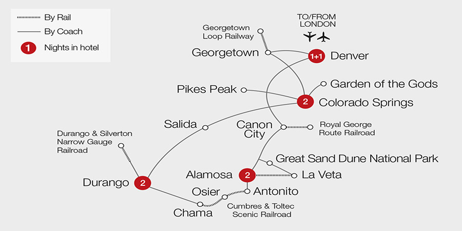 Royal Gorge Railroad Route Map