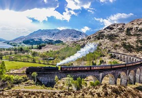 Jacobite train in Scotland