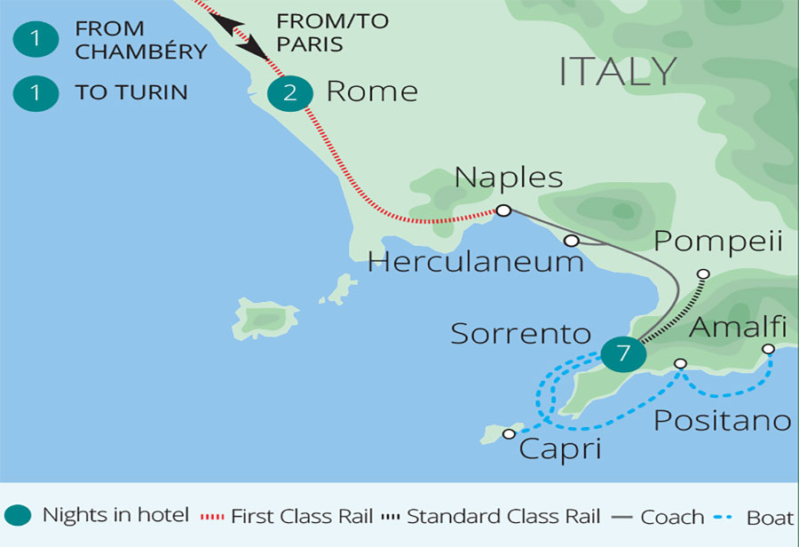 Rome Sorrento And Amalfi Coast Tour Great Rail Journeys