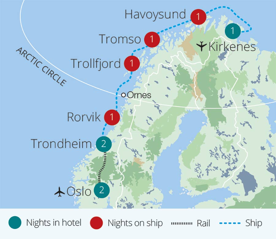 Arctic Circle Norway Map Norway, Lofoten And Arctic Circle Rail Holiday | Great Rail Journeys