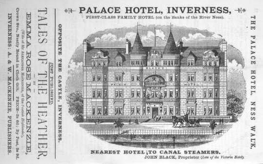 Inverness Palace Hotel Advertisement 1892