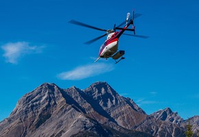 Helicopter tour over Mount Assiniboine