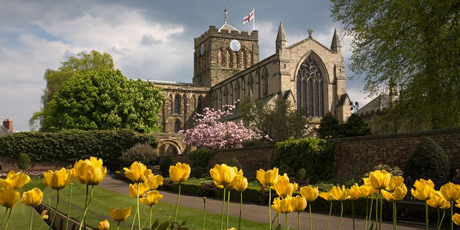 Walking through Hexham Abbey