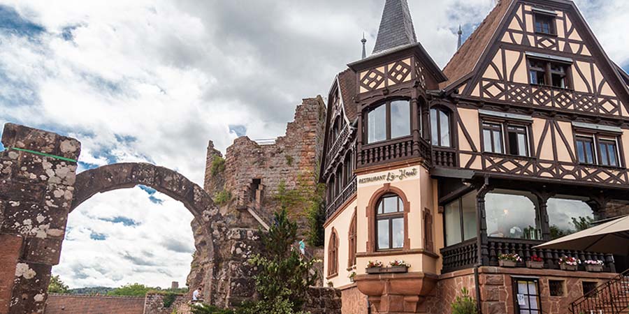  Historic half-timbered building in Saverne. 