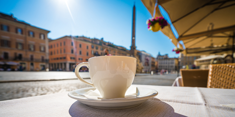 Morning coffee in Rome Morning coffee in Rome