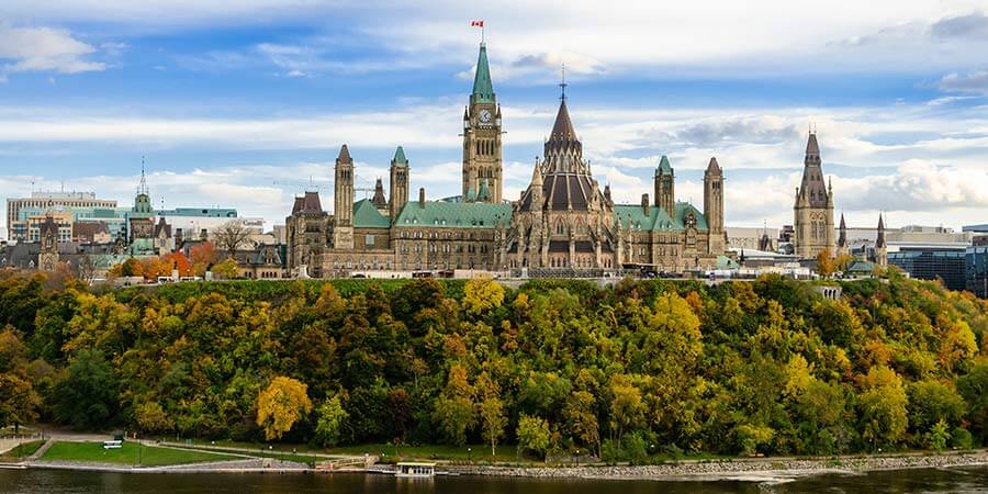 Parliament Hill across the Ottawa River in Ottawa, Canada Parliament Hill across the Ottawa River in Ottawa, Canada