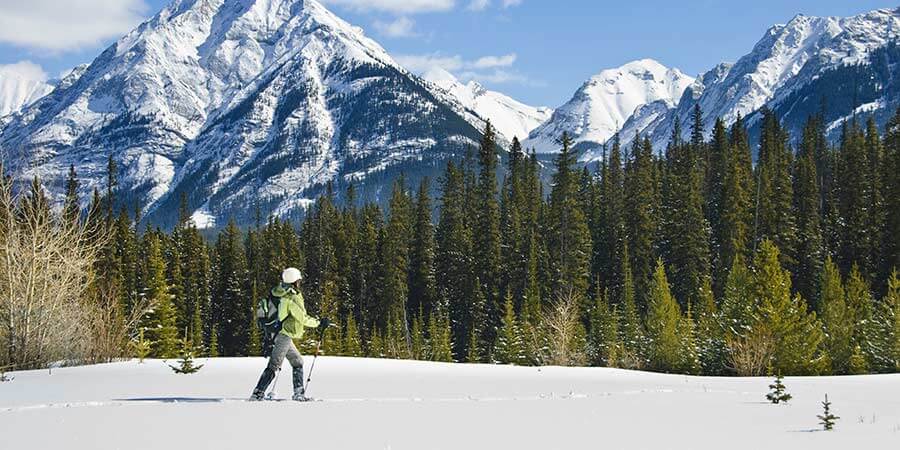 snowshoeing in Banff National Park snowshoeing in Banff National Park
