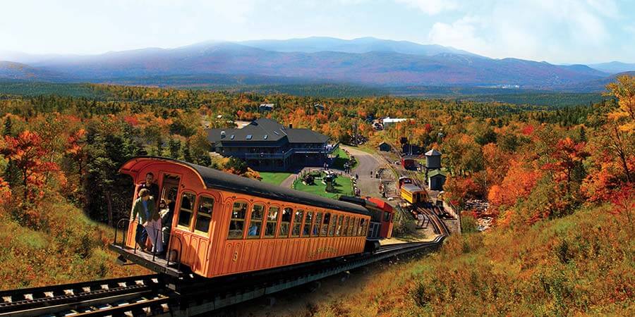 Cog railway Foliage Panorama Cog railway Foliage Panorama