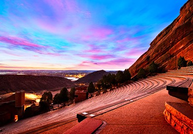 Red Rocks Park At Sunrise Near Denver Colorado Red Rocks Park At Sunrise Near Denver Colorado