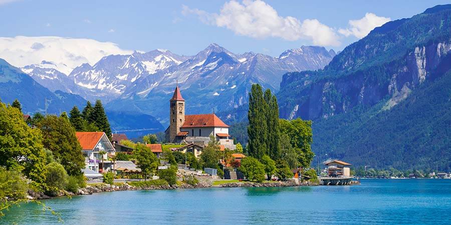Brienz town on lake Brienz by Interlaken Brienz town on lake Brienz by Interlaken