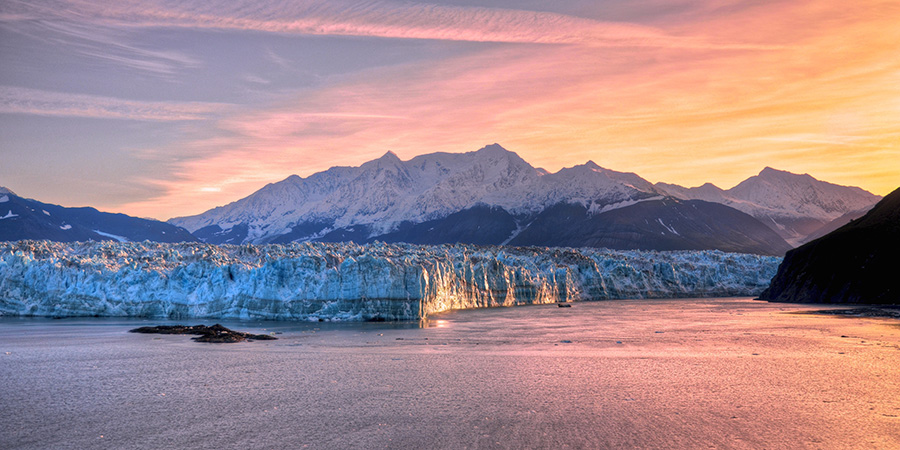 Sunrise At Hubbard Glacier Alaska