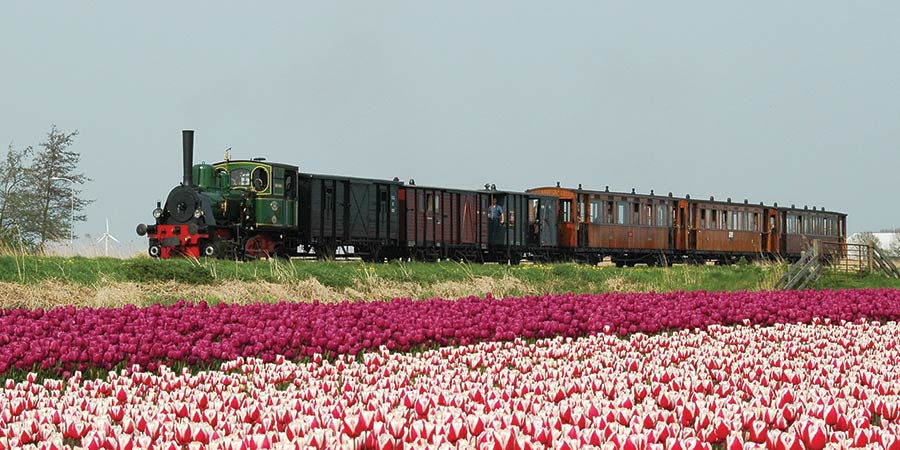 Journeying on the heritage Medemblik steam train