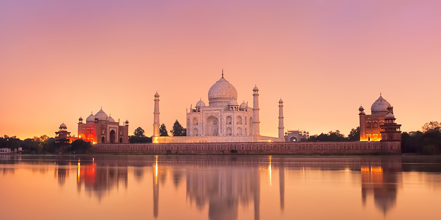 Marveling at the Taj Mahal