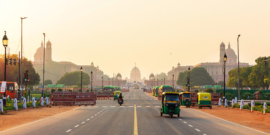 Disembarking in Delhi
