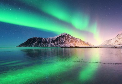 Northern Lights on a Winter Arctic Cruise