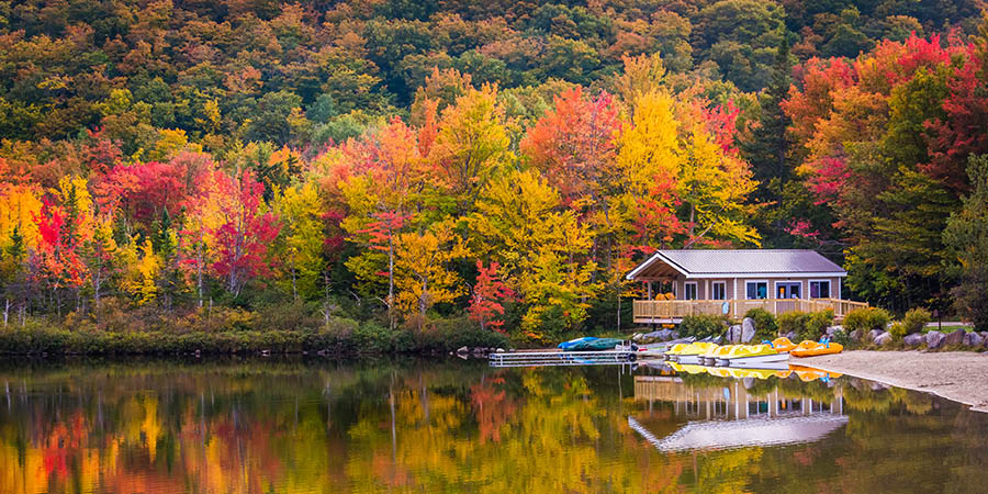 fall colors reflecting in Echo Lake fall colors reflecting in Echo Lake