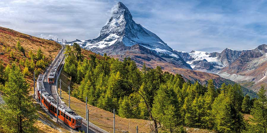 Admiring the Matterhorn on the Gornergrat Railway
