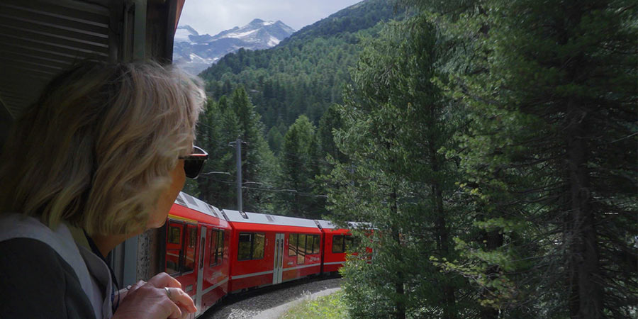 Traveling to Italy aboard the stunning Bernina Express