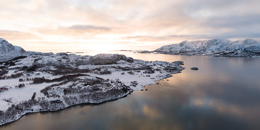 The stunning scenery of Norway in winter. 