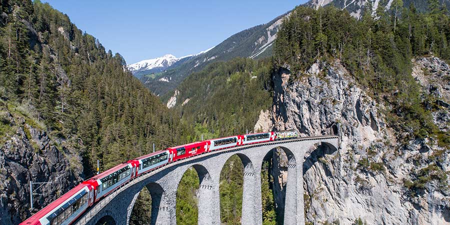 Glacier Express Landwasser Viaduct