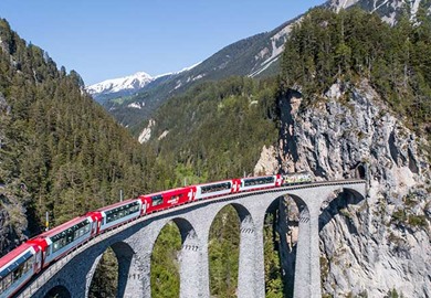 Glacier Express Landwasser Viaduct
